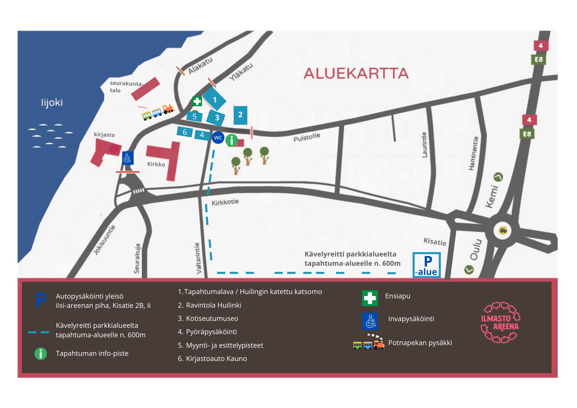 Aluekartta IlmastoAreena 2026